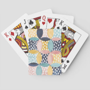 Watercolor Geometric Circles Playing Cards