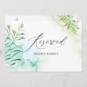Watercolor Geometric Crystal Wedding Reserved Sign Invitation