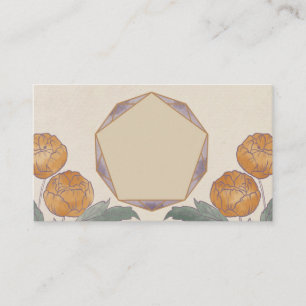 Watercolor Geometric Peony Card