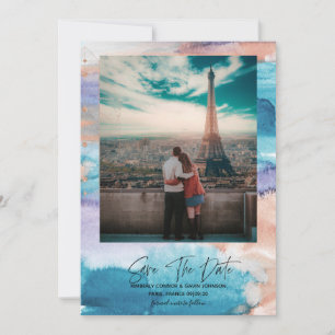 Watercolor Geometric Save the Date