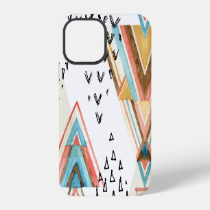 Watercolor Geometric Seamless: Tribal Style. iPhone 12 Case