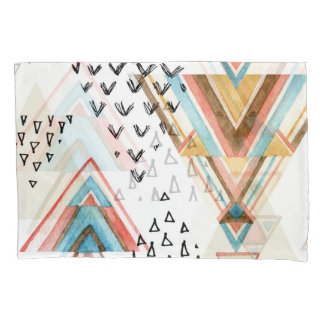 Watercolor Geometric Seamless: Tribal Style. Pillowcase