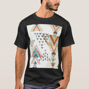 Watercolor Geometric Seamless: Tribal Style. T-Shirt