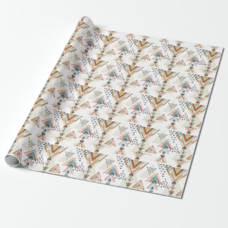 Watercolor Geometric Seamless: Tribal Style. Wrapping Paper