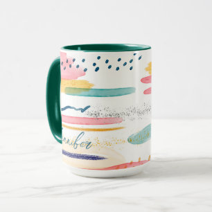 Watercolor Geometrical abstract Customised Mug