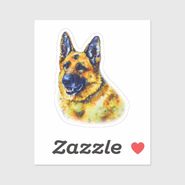 Watercolor German Shepherd (Sheet)