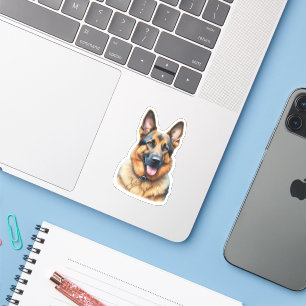 Watercolor German Shepherd