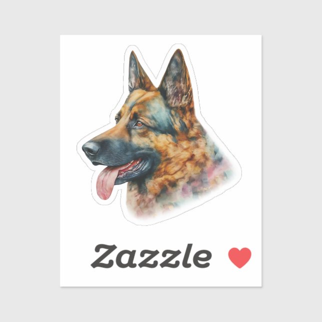 Watercolor German Shepherd (Sheet)