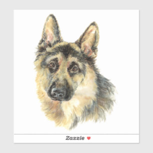 Watercolor German Shepherd Dog Pet Animal