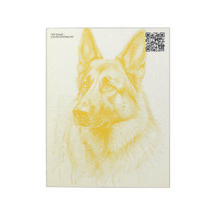 Watercolor German Shepherd Dogs Notepad