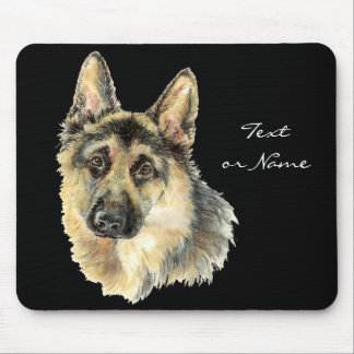 Watercolor German Shepherd Pet Dog Animal Mouse Mat