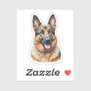 Watercolor German Shepherd Sticker