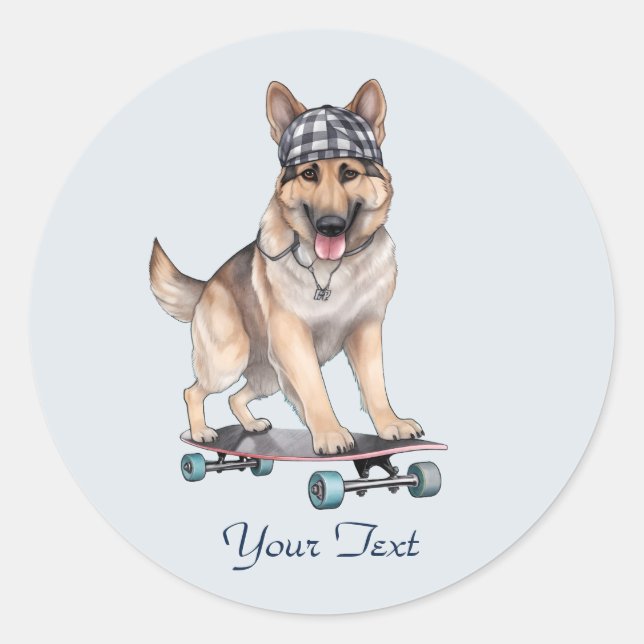 Watercolor German Shepherd Sticker (Front)