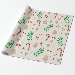 Watercolor Gifts Christmas Presents Wrapping Paper