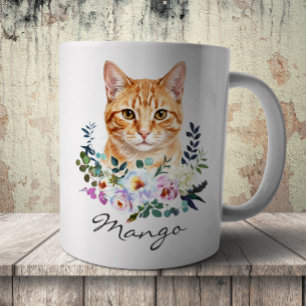 Watercolor Ginger Cat Coffee Mug