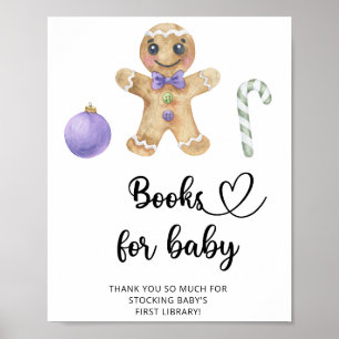 Watercolor gingerbread - books for baby poster