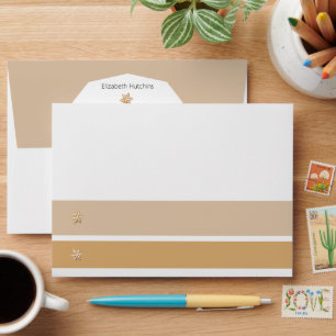 Watercolor Gingerbread Caramel Tones  Envelope