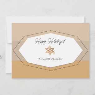 Watercolor Gingerbread Caramel Tones  Holiday Card