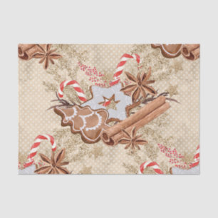 Watercolor Gingerbread Cookies Christmas Tissue Paper