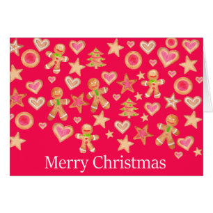Watercolor Gingerbread Cookies Merry Christmas