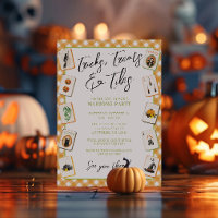 Watercolor Gingham Halloween Mahjong Party