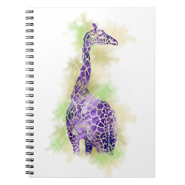 Watercolor Giraffe 1 Notebook (Front)