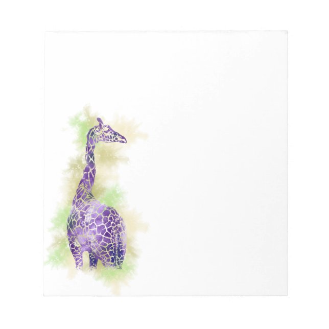 Watercolor giraffe 1 notepad (Front)