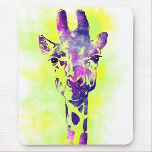 Watercolor Giraffe 2 Mouse Mat