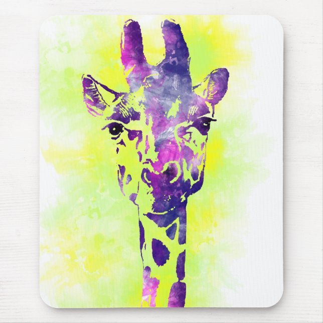 Watercolor Giraffe 2 Mouse Mat (Front)