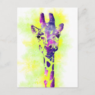 Watercolor Giraffe 2 Postcard