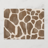 Watercolor Giraffe Animal Print Pattern