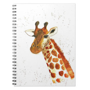 Watercolor Giraffe Animals Jungle Safari African Notebook