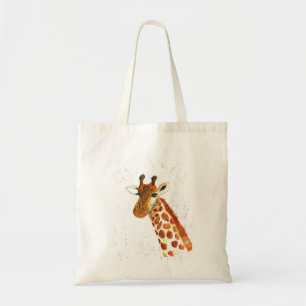 Watercolor Giraffe Animals Jungle Safari African Tote Bag