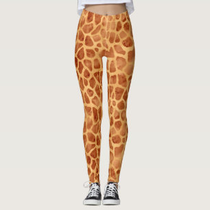 Watercolor Giraffe Print Leggings