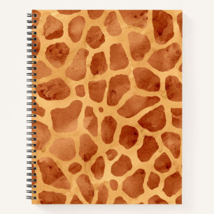 Watercolor Giraffe Print Notebook