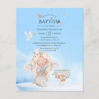 Watercolor Girl Angel Baptism