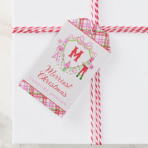 Watercolor Girl & Boy Elf Monogram Crest