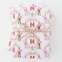 Watercolor Girl & Boy Elf Monogram Crest