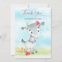 Watercolor Girl Goat Farm