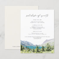Watercolor Glacier National Park Weekend Schedule
