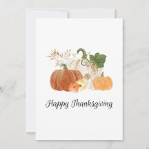 Watercolor Glitter Pumpkins Happy Thanksgiving