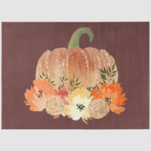 Watercolor Glitter Pumpkins Series Design 6 Tissue Paper