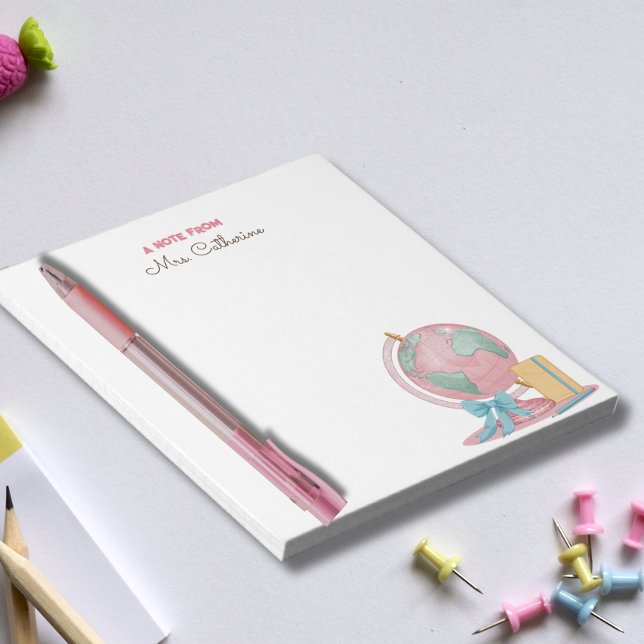 Watercolor Globe Note from Teacher Notepad (Creator Uploaded)