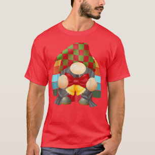 Watercolor Gnome Santa Christmas Tree Lights Xmas  T-Shirt