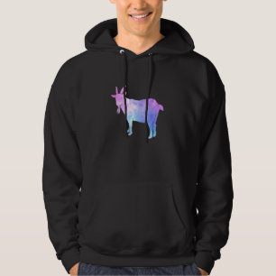 Watercolor Goat Farmer Farming Animal Agriculture Hoodie