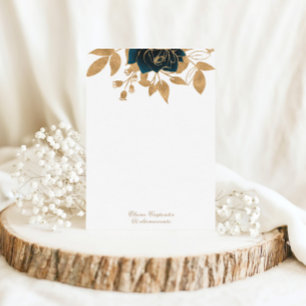 Watercolor Gold And Green Personalised Stationery