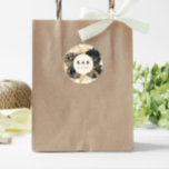 Watercolor Gold Black Roses Wedding Monogram Classic Round Sticker<br><div class="desc">Our "Gothic Roses Wedding" collection features watercolor black roses coupled with gold foliage for an eclectic collection of products for different occasions. Check our store for more items from this collection or contact us through char or email for custom products.</div>