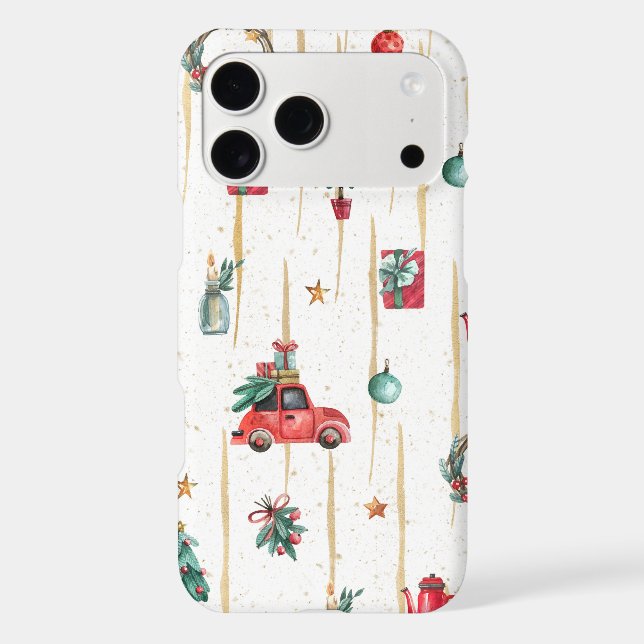 Watercolor Gold Christmas 7 Pattern (Back)