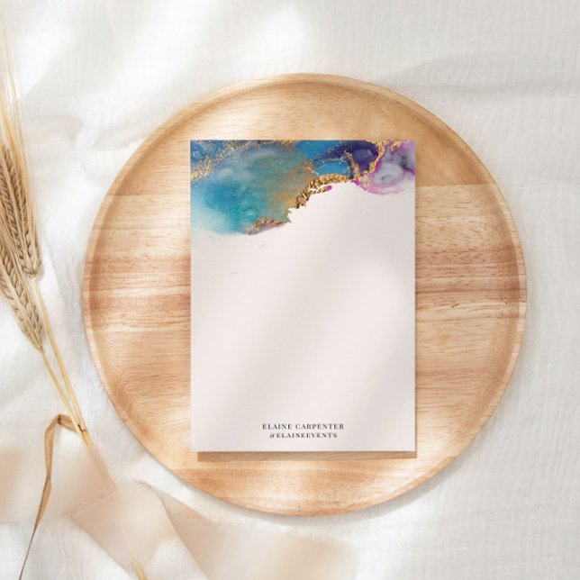 Watercolor Gold Foil Monogram Stationery Paper (Creator Uploaded)