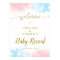 Watercolor Gold Glitter Gender Reveal Welcome
